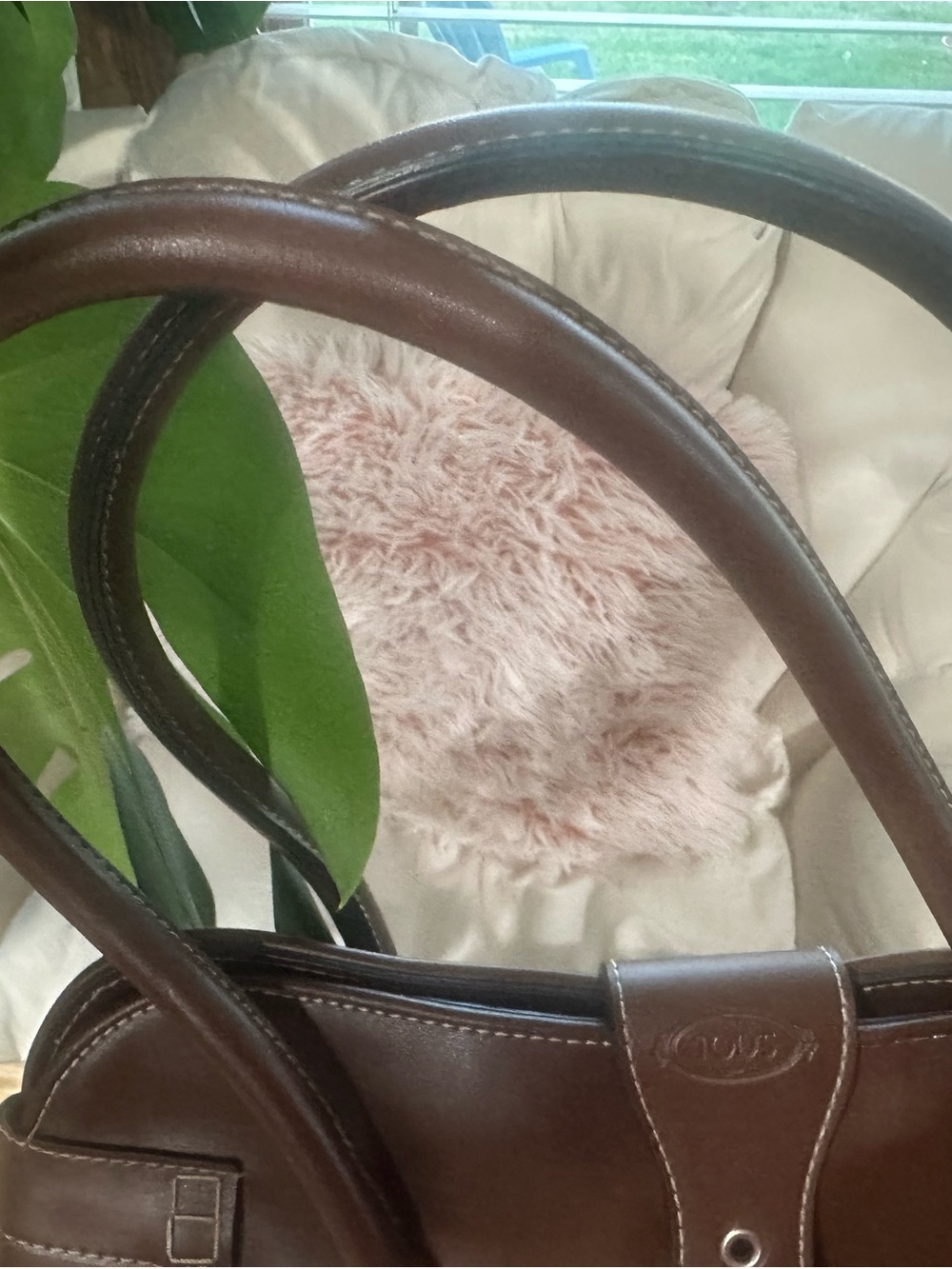 Tod's Dark Brown Leather Buckle Tote - Picture 6 of 7